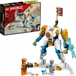 LEGO 71761 NINJAGO Zanes Power-Up-Mech EVO, Spielzeug ab 6 Jahren mit Ninja-Actionfigur und Schlange - Grau