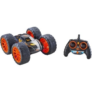 Revell Control 24554 RC Stunt Car Wheely Monster, auf Knopfdruck auch auf 2 Rädern fahrbar ferngesteuertes Auto, Schwarz/Orange, rund 25 cm lang