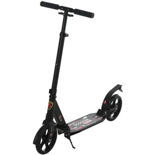 HOMCOM Klapproller, Roller mit höhenverstellbarem Lenker, leichter Roller für Erwachsene und Kinder (über 14 Jahre), Skateboard-Typ mit Bremse, ... - Schwarz