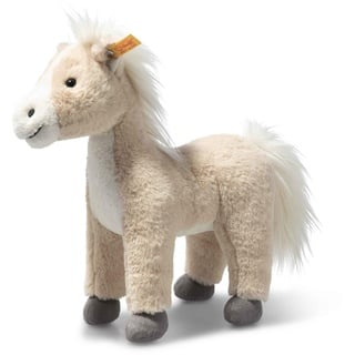 Steiff Kuscheltier Gola Pferd, Süßes Stofftier mit Kunststoffaugen, Kinder, Jungen & Mädchen, Soft Cuddly Friends, Plüschtier 27 cm, Beige, 074318