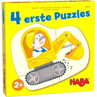 Haba Puzzle 2, 2x3, 4 Teile Kinder Puzzle 4 erste Puzzles Baustelle 1306181001, Puzzleteile
