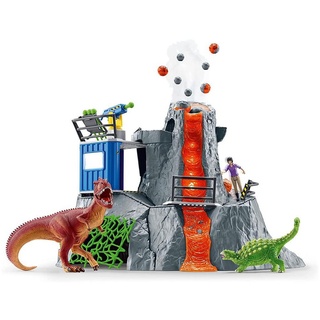 Schleich® Spielwelt 42564 Dinosaurs Große Vulkan Expedition, Spielset Dinosaurier Spielfigur bunt