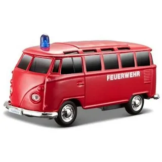 Maisto® Spielzeug-Auto VW T1 Einsatzfahrzeug mit Licht & Sound (12cm) »Feuerwehr«, originalgetreue Innenausstattung rot