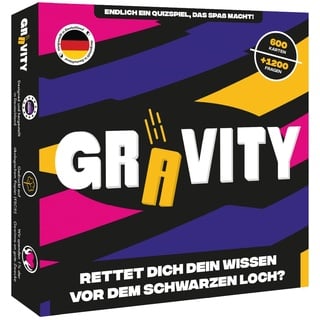 Gravity - Gesellschaftsspiel - Strategie und Wissensspiel - Quizspiel für Allgemeinwissen mit Freunden und Familie - Brettspiel für Erwachsene - 2 bis 8 Spieler