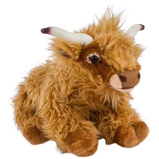 Teddys Rothenburg Kuscheltier Hochlandrind braun 35 cm sitzend Kuh Plüschrind Plüschkuh Uni-Toys