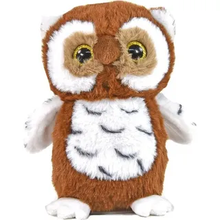 Kögler Labertier Eule Hedwig äfft alles nach Kuscheltier Plüschtier Braun 18 cm - Hellbraun