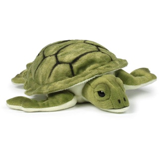 IBTT WWF 14780 - Plüschtier Meeresschildkröte, lebensecht gestalteter Kuscheltier-Anhänger, ca. 23 cm groß, wunderbar weich und kuschelig, Handwäsche möglich
