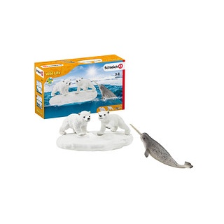 Schleich® Wild Life 42531 Eisbären-Rutschpartie Spielfiguren-Set
