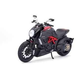 Maisto® Modellmotorrad Ducati Diavel Carbon (schwarz-rot, Maßstab 1:12), Maßstab 1:12, detailliertes Modell schwarz