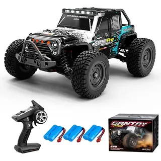 Teeggi RC-Auto Ferngesteuertes Auto 70km/h, 1:16 Bürstenloser Motor, Offroad Drift Rennauto, 4WD Off Road Race Buggy für Erwachsene blau