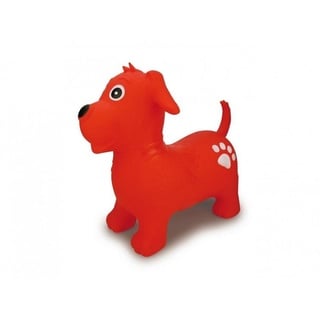 Jamara Hüpftier Hund, Rot, mit Luftpumpe, Hopser, für Kleinkinder rot