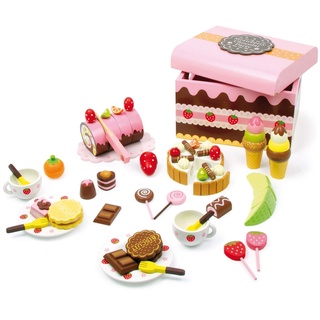 small foot Süßigkeitenkiste aus Holz, Zubehör für Kaufladen und Kinderküche mit Süßigkeiten, 2847