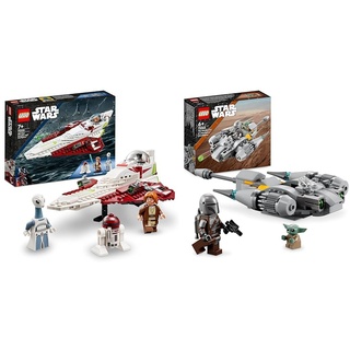 LEGO 75333 Star Wars Obi-Wan Kenobis Jedi Starfighter & 75363 Star Wars N-1 Starfighter des Mandalorianers – Microfighter Mikro-Bauspielzeug