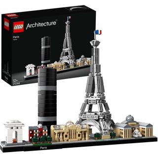 LEGO Architecture Paris, Modellbausatz mit Eiffelturm, Champs-Élysées und Louvre-Modell, Skyline-Kollektion, Haus und Büro-Deko, Muttertagsgeschenk 21044