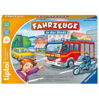Ravensburger tiptoi Spiel 00127 Fahrzeuge in der Stadt - Lernspiel ab 3 Jahren, lehrreiches Zuordnungsspiel für Jungen und Mädchen, für 1-4 Spieler