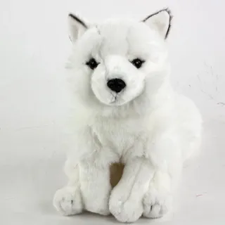 Kuscheltier Polarfuchs weiß sitzend 26 cm Uni-Toys