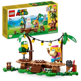 LEGO 71421 Super Mario Dixie Kongs Dschungel-Jam – Erweiterungsset mit Dixie Kong und Sqwaks der Papagei-Figuren, Spielzeug zum Kombinieren mit S...