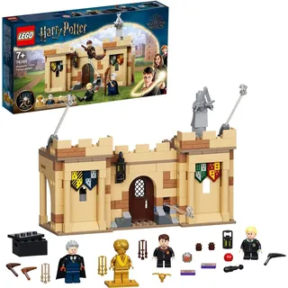 LEGO 76395 Harry Potter Hogwarts: Erste Flugstunde Spielzeug, Quidditch Set mit Minifiguren und Besen - Beige/Hellbraun