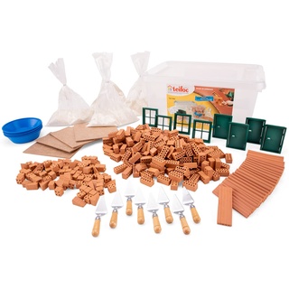 Teifoc TEI 502 Steinbaukasten - Gruppenbaukasten, Schulgruppenpaket, Lernspielzeug für bis zu 8 Kinder