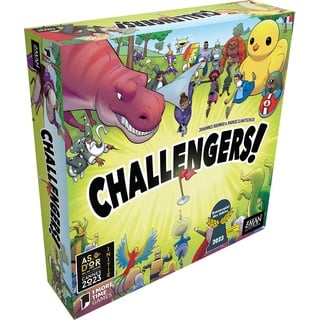 Asmodee - CHALLENGERS – Interaktives Gesellschaftsspiel Deck Building – Für Kinder ab 8 Jahren – Gewinner As D'Or 2023 – Turnier Fang-Flagge – 1 bis 8 Spieler – 45 Minuten – auf Französisch