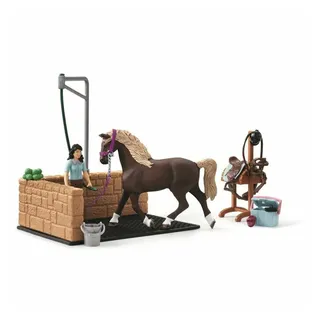 Schleich® Spielfigur Schleich Waschplatz mit Horse Club Emily & Luna (42438)