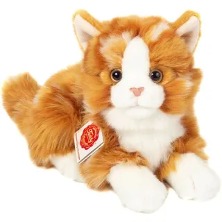 Teddy-Hermann - Katze liegend rot getigert 20 cm