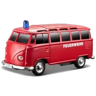 Maisto - VW T1 Einsatzfahrzeug mit Licht & Sound (12cm) (Feuerwehr)