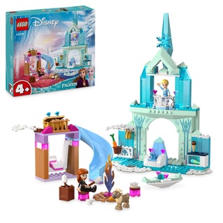 LEGO Disney Frozen Elsas Eispalast, Eiskönigin-Schloss-Spielzeug mit Prinzessin Elsa und Anna Puppen, plus 2 Tierfiguren, tolles Geschenk für 4-j...