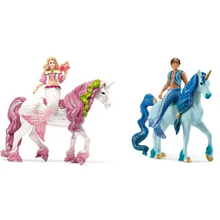 SCHLEICH 70593 Meerjungfrau-Feya auf Unterwassereinhorn, für Kinder ab 5-12 Jahren, BAYALA - Spielfigur & 70718 Aryon auf Einhorn, für Kinder ab 5-12 Jahren, BAYALA - Spielfigur