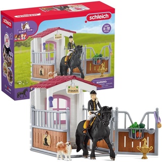 schleich 42437 HORSE CLUB Pferdebox mit HORSE CLUB Tori & Princess, 26 Teile Spielset mit schleich Pferde Figur, Reiterin & Hund, Spielzeug für Kinder ab 5 Jahren