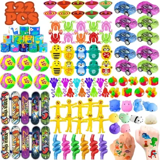 Sazhdmo 122 Stück Mitgebsel Mitbringsel Kindergeburtstag Gastgeschenke Set Mädchen Junge, Klassenzimmerpreise, Belohnungen,Spielpreise,Geschenktütenfüller,Geburtstagsparty-Geschenk,Party Give Aways