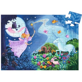 Djeco - Puzzle THE FAIRY AND THE UNICORN 36-teilig in bunt