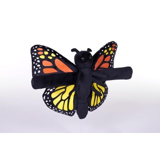 Wild Republic Huggers Glow Schmetterling, Kuscheltier, 20 cm, Klatscharmband, Plüschtier, Füllung besteht aus recycelten Wasserflaschen