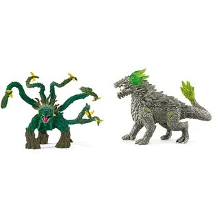 SCHLEICH 70144 Dschungel Ungeheuer Eldrador Creatures,11 x 15.1 x 18 cm & 70149 spielfigur - Steindrache