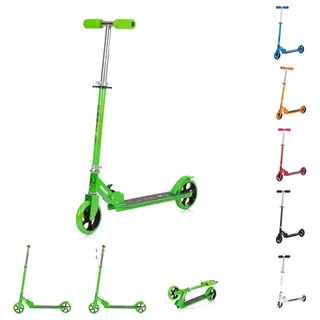 Chipolino Kinderroller Sharky klappbar PU Räder ABEC-7 Lager Bremse verstellbar grün