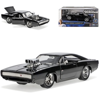 Dodge Charger R/T Dom ́s Muscle Cars Coupe Schwarz Fast and Furious 7 1970 1/24 Jada Modell Auto