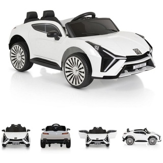 Moni Elektro-Kinderauto Kinder Elektroauto Dakota Musik, Belastbarkeit 25 kg, Fernbedienung Sicherheitsgurt MP3 weiß