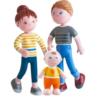 Little Friends Spielset Familie - 3 Figuren, helle Hautfarbe