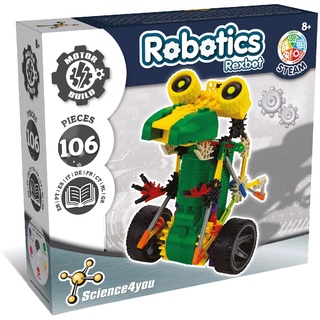 Science4you - Robotik Rexbot, EIN Roboter Bausatz mit 106 Stücke - Roboter Selber Bauen mit Dieser Elektronik Baukasten, Lernspiel UNT Konstruktionsspielzeug fur Kinder ab 8 Jahre