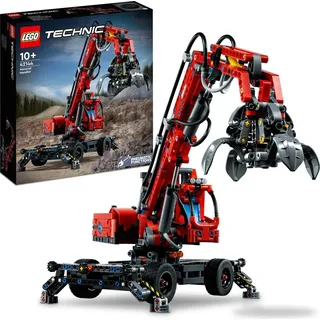 LEGO 42144 Technic Umschlagbagger Modell, Mechanisches Spielzeug Set, manuelle und pneumatische Funktionen, Baufahrzeug Kran, Lernspielzeug - Bunt