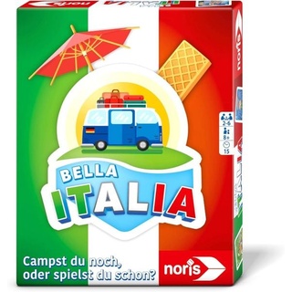 Noris 606262070 - Bella Italia, Campst du noch, oder spielst du Schon?, Kartenspiel für 2-6 Spieler