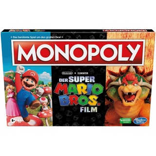 Hasbro Spiel, Gesellschaftsspiel Monopoly Super Mario Bros. Film Edition bunt