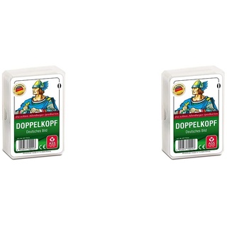 Ass 22570024 Kartenspiel Doppelkopf-Deutsches Bild 55 Karten mit Kornblume, ab 10 Jahren, Weiß, 59 x 91 mm (Packung mit 2)
