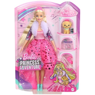 Mattel GML76 - Barbie - Princess Adventure - Puppe mit Hund und Zubehör, Prinzessin