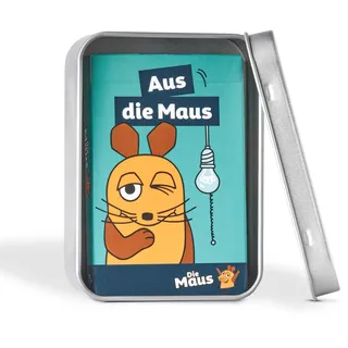 TS Spielkarten - Aus die Maus Kartenspiel für Kinder ab 3 Jahre, Sendung mit der Maus, Spielregeln wie Schwarzer Peter + Metalldose