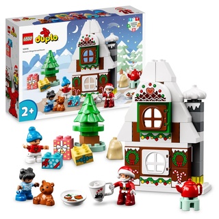 LEGO 10976 DUPLO Lebkuchenhaus mit Weihnachtsmann Figur, Weihnachtshaus-Spielzeug, Geschenk für Kleinkinder ab 2 Jahren, Bausteine, Lernspielzeug ...