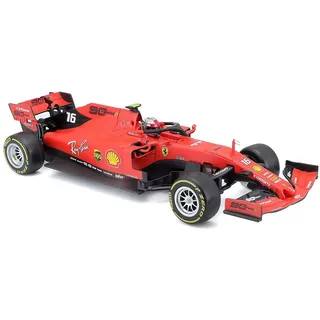 Maisto Tech RC-Auto Ferrari F1 SF90 2019 #16 Leclerc (rot, Maßstab 1:24), Original Look rot