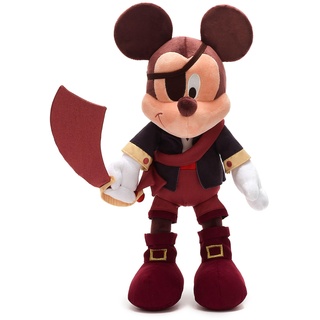 Disney Store Offizieller Micky Maus Fluch der Karibik Mittelgroßes Kuscheltier, 43 cm, Plüschfigur mit Gestickten Details, Geeignet ab Geburt