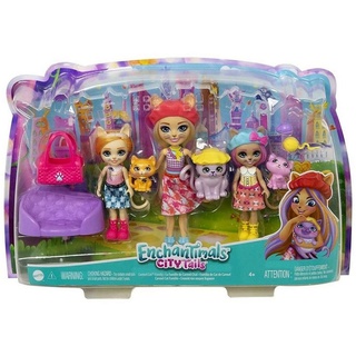 Mattel® Puppen Accessoires-Set Mattel HHC11 - Enchantimals City Tails - Carmel Cat Familie, Spielset bunt