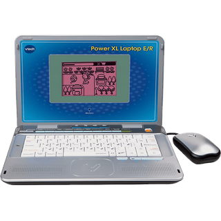 VTECH Power XL Laptop E/R Lernlaptop, Grau